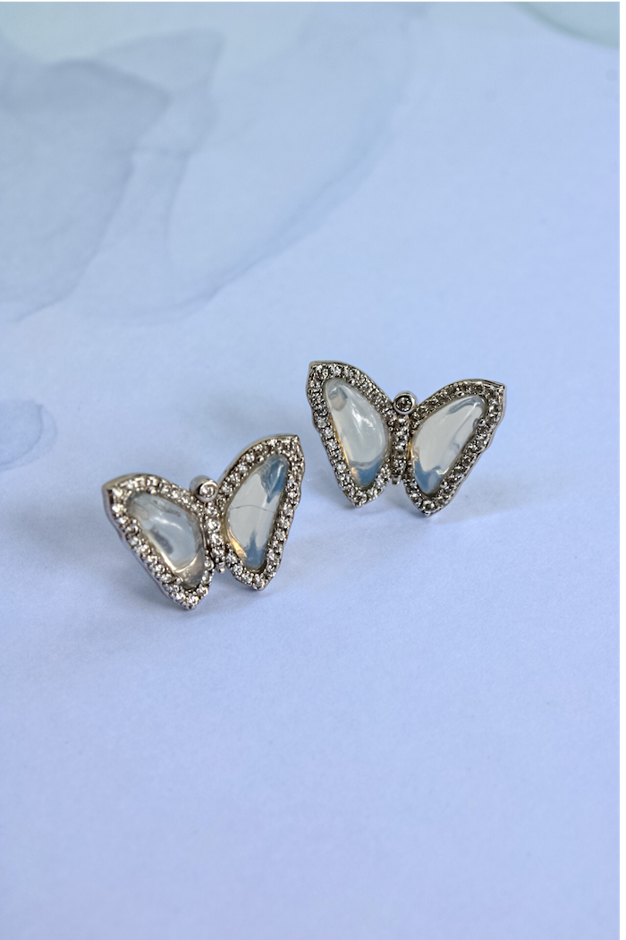 Butterfly Opalyzed Crystal Earring