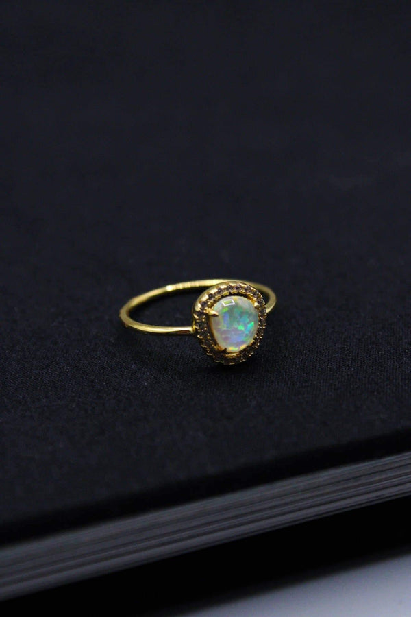 Opal & Crystal Ring - Rodolfo Lugo Jewels USA