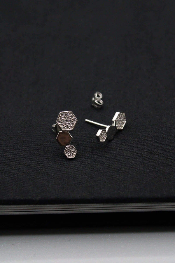 Hexagon Ear Crawler Posts - Rodolfo Lugo Jewels USA