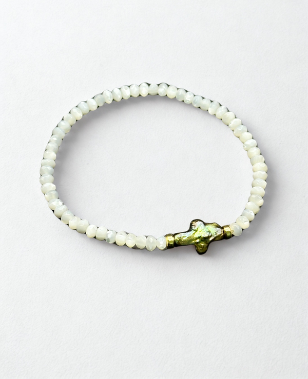 Pearl Cross Bracelet