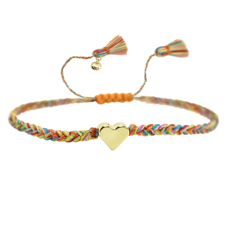 Rainbow Heart Bracelet