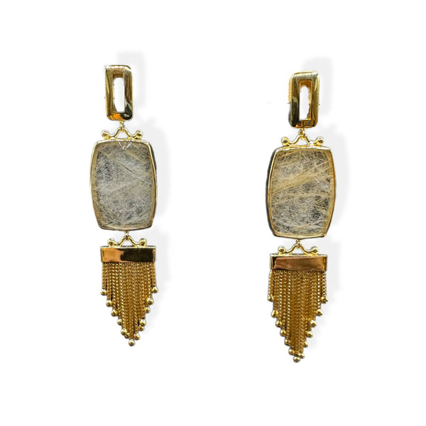 Rutilated Quartz Earrings