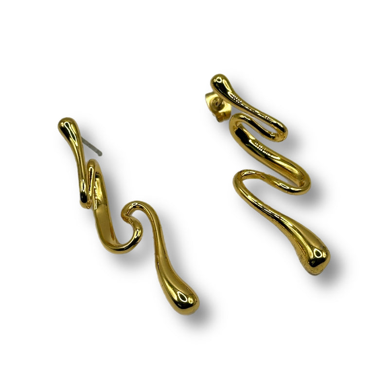 Swivel Stainless Gold Earrings