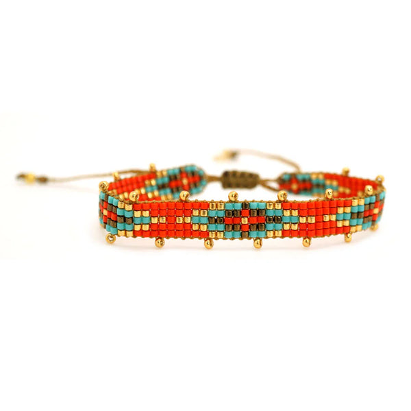 Miyuki Orange Neon Bracelet