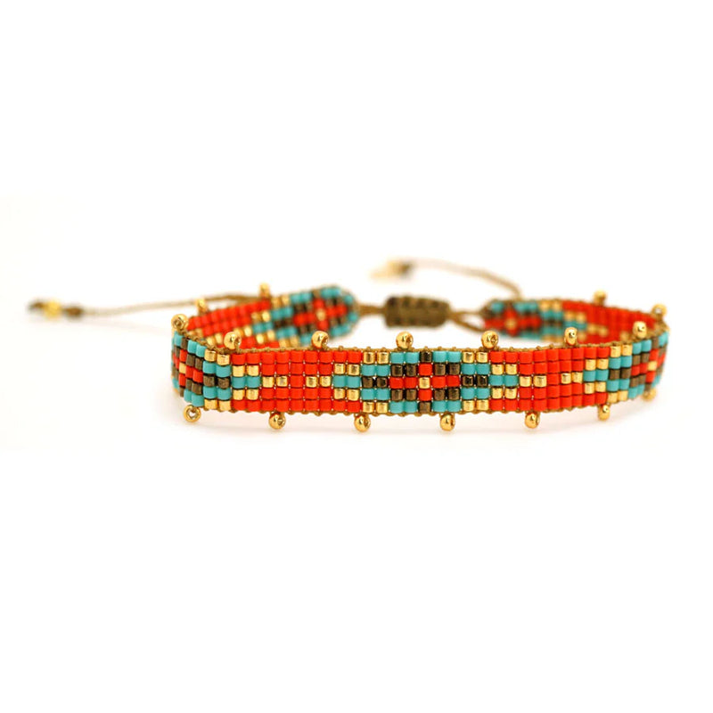 Miyuki Orange Neon Bracelet