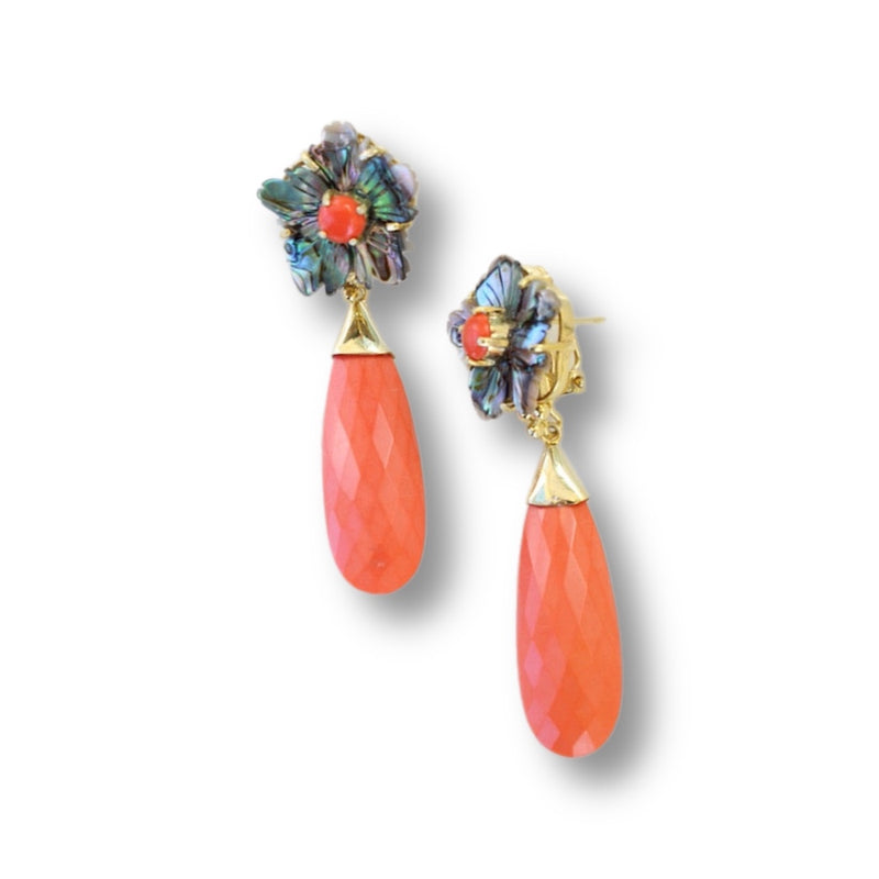 Coral Drop Luxe Earrings
