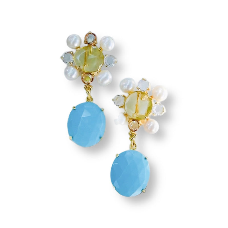 Luxe Royal Turquoise Drop Earrings