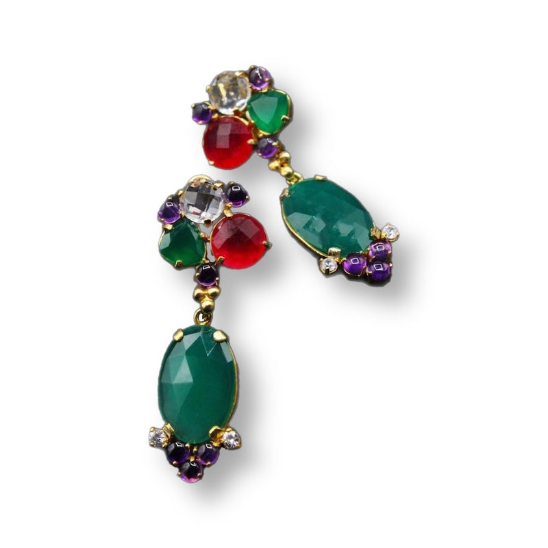 Green Luxe 2 in 1 earrings