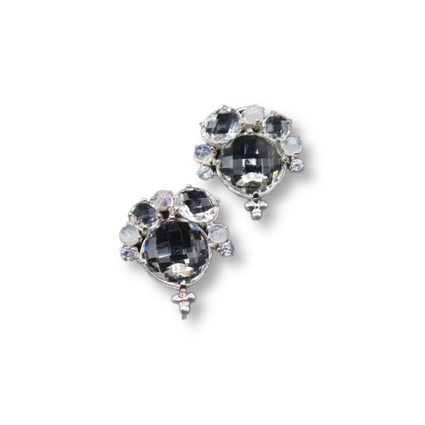 Crystal Quartz & Moonstone Earrings