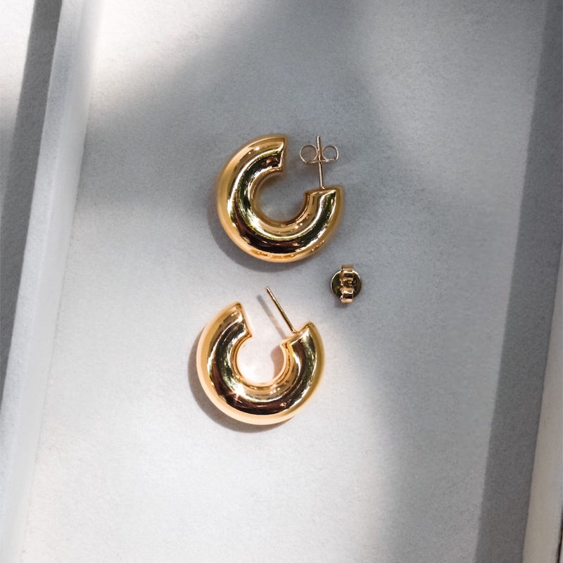 Small, Open Gold Filled C Hoops