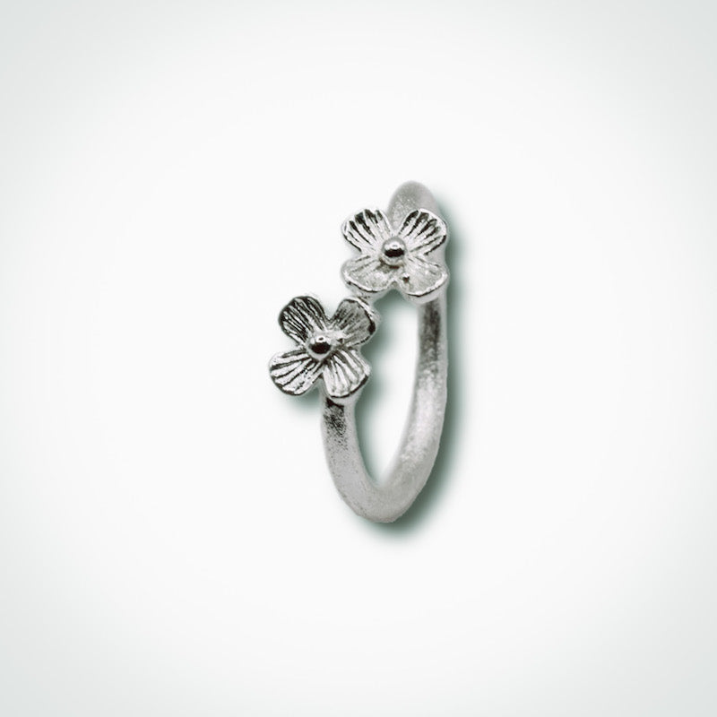 Dainty Silver Flower Ring