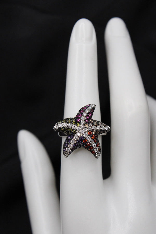 Colorful Starfish Ring