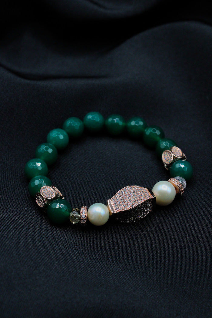 Green Onyx Charms Bracelet