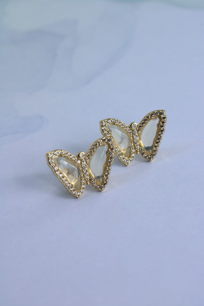 Butterfly Opalyzed Crystal Earring