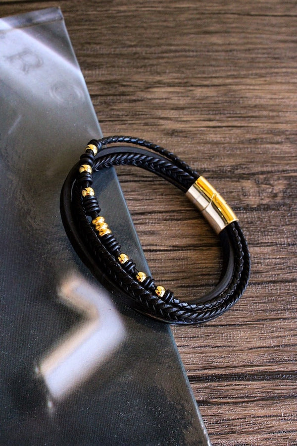4 Strand Leather Bracelet
