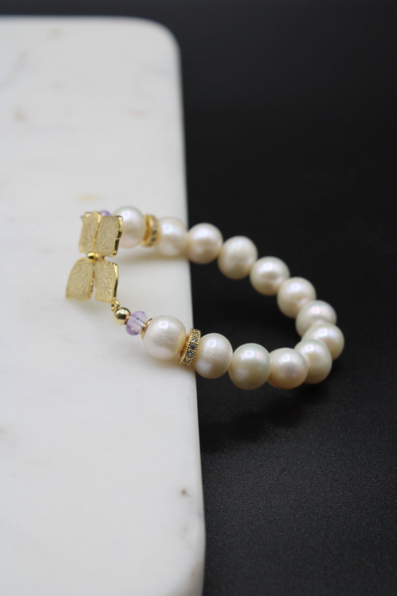 Pearl Hydrangea Bracelet