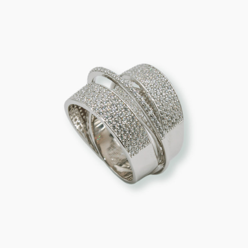 Statement Pave Silver Ring