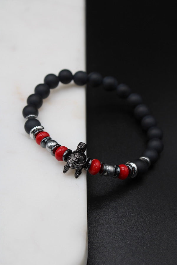 Spartan Charm Coral Bracelet