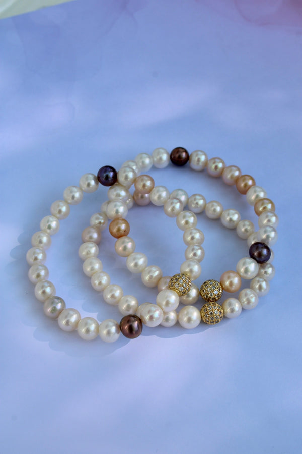 Multi-Color Pearl Bracelet