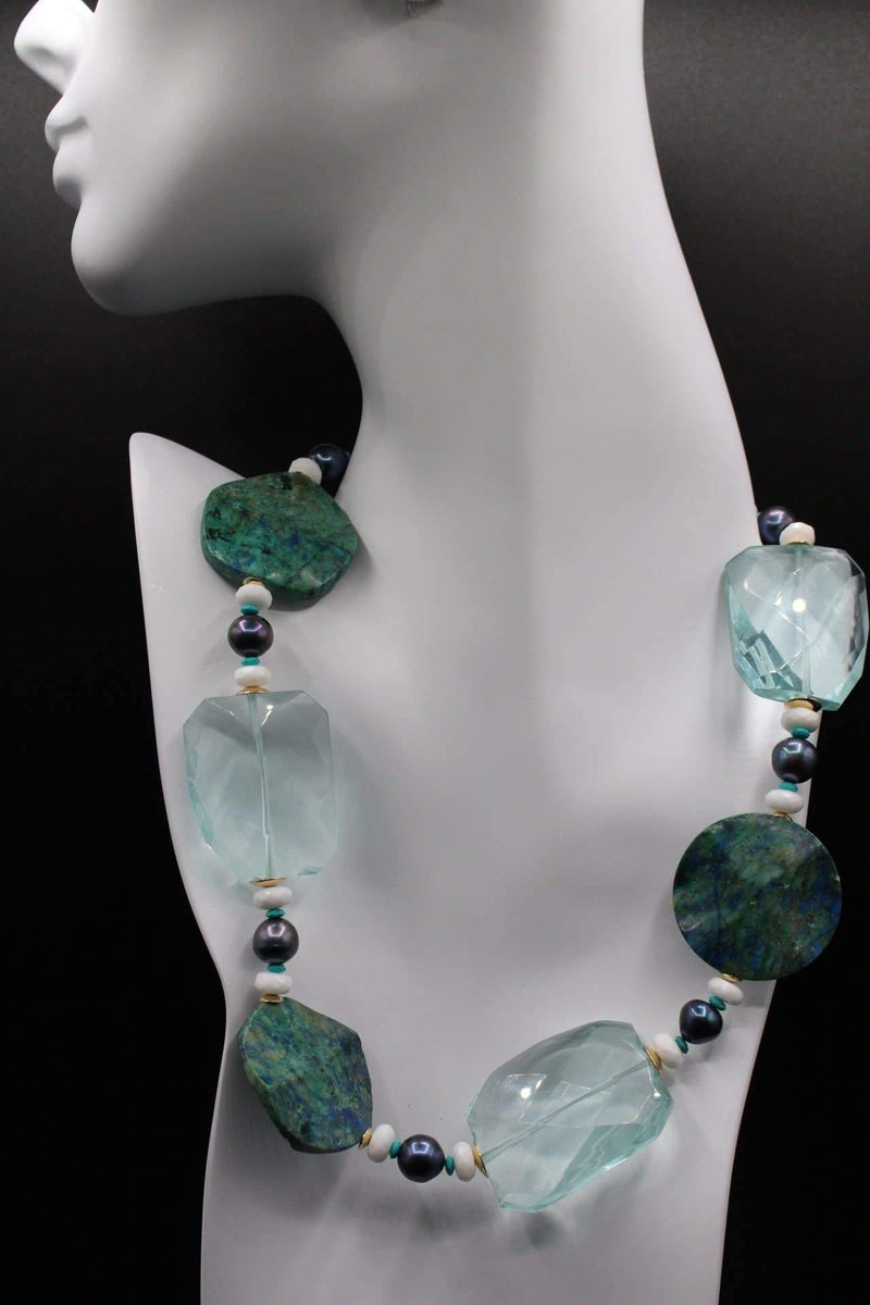 Azzurite Dream Necklace - Rodolfo Lugo Jewels USA