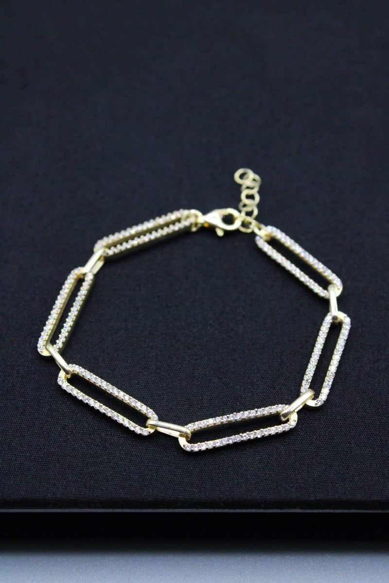 Link Crystal Chain Bracelet - Rodolfo Lugo Jewels USA