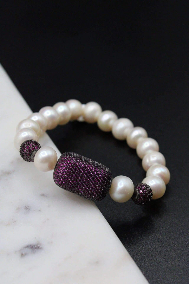 Color Sparkle Pearl Bracelet - Rodolfo Lugo Jewels USA